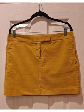 JCrew - Mustard Yellow Stretch Cotton Corduroy Mini Skirt - 10